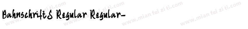 BahnschriftS Regular Regular字体转换